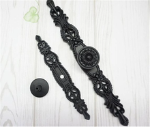 Load image into Gallery viewer, Shabby Chic Black Ornate Knobs, Pulls &amp; Handles | Rustic French Country Dresser, Drawer &amp; Kitchen Cabinet Decorative Hardware
