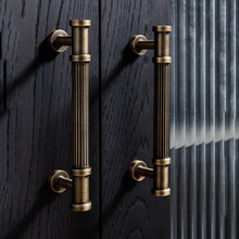 Load image into Gallery viewer, 3.78&quot;-7.55&quot; Aged Brass &amp; Antique Bronze Drop Ring Knobs, Pulls &amp; Handles | Cabinet, Drawer, Dresser, Kitchen &amp; Cupboard Hardware
