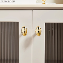 Load image into Gallery viewer, Hammered Pigeon Egg Solid Gold &amp; Chrome Knobs | Cabinet &amp; Drawer Pulls, Kitchen Cupboard Handles, Hardware
