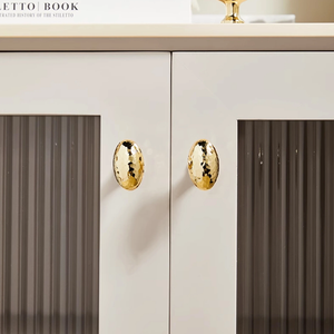 Hammered Pigeon Egg Solid Gold & Chrome Knobs | Cabinet & Drawer Pulls, Kitchen Cupboard Handles, Hardware
