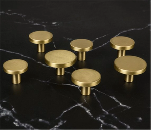 Round Brass Cabinet Knobs | Drawer & Kitchen Cupboard Handles, Furniture Hardware Pulls