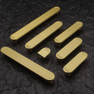 Art Deco Solid Brass Knobs, Pulls & Handles (Matte Gold, Antique Bronze) | Cabinet, Drawer & Kitchen Gold Hardware