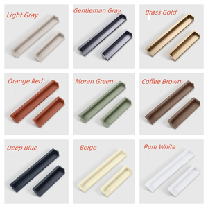 Recessed Invisible Drawer Pulls | Colorful (Grey, Green, Orange, White) Embedded Kitchen Door Handles, Closet Cabinet Pulls