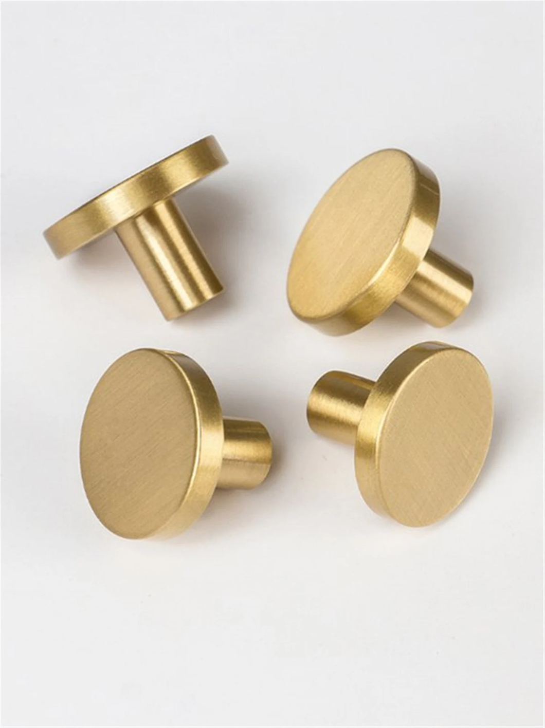 Round Brass Cabinet Knobs | Drawer & Kitchen Cupboard Handles, Furniture Hardware Pulls