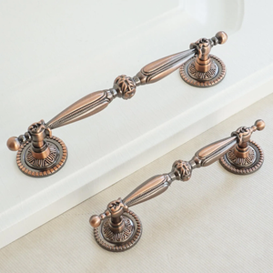 3.78" (96mm), 5.0" (128mm) Antique Copper & Bronze Pulls | Rustic Chic Drawer, Cabinet, Dresser & Kitchen Handles