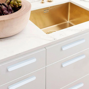1.25", 2.5", 3.75", 5", 6.3", 7.55", 8.8" White Cabinet Handles & Knobs | Drawer Pulls, Kitchen & Closet Wardrobe Handles