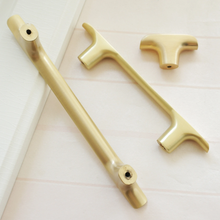 Load image into Gallery viewer, 3.78", 5", 7.55" (192mm) Brushed Brass &amp; Nickel Drawer Pulls | Cabinet Door, Dresser &amp; Closet Handles, Knobs, Furniture Hardware
