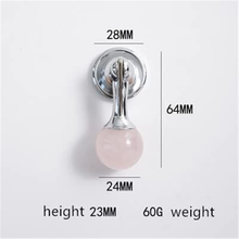 Load image into Gallery viewer, Crystal Stone Ball Drop Knobs, Pulls &amp; Handles (Pink, White, Clear, Red) | Chrome Dresser &amp; Cabinet Door Hardwar
