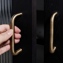 Load image into Gallery viewer, Minimalist Antique Bronze &amp; Aged Brass Cabinet Handles | Large 500mm Drawer Pulls, Kitchen Knobs &amp; Brass Hardware
