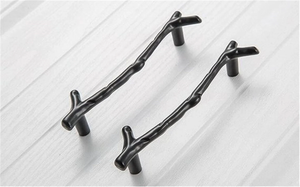 3.75", 5" (96, 128mm) Branches & Twigs Cabinet Knobs | Antique Bronze, Silver, Black Drawer Pulls, Dresser Handles, Furniture Hardware