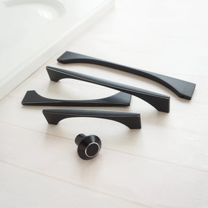 3.78"-12.6" Black & Silver Knobs, Pulls & Handles | Cabinet, Wardrobe, Dresser, Drawer & Cupboard Hardware