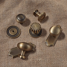 Load image into Gallery viewer, Antique Bronze Knobs with Backplate | Art Decor Unique Rustic Cabinet Pulls, Drawer &amp; Dresser Handles, Vintage Kitchen Hardware
