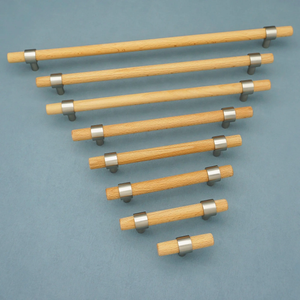 Beech Wood Cabinet Pulls & Knobs | Custom Size Brushed Nickel Drawer Pulls, Kitchen, Cupboard & Dresser Handles