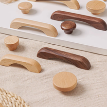 Load image into Gallery viewer, 2.5&quot;-7.56&quot; Solid Beech &amp; Walnut Wood Pulls &amp; Knobs | Drawer, Cabinet, Kitchen &amp; Dresser Hardware
