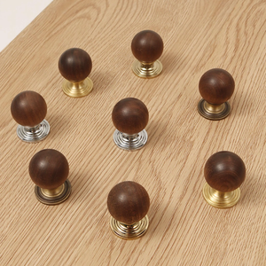 Walnut Wood & Chrome, Gold, Bronze, Brass Kitchen Knobs & Pulls | Drop Bail Drawer & Cupboard Handles, Cabinet Pulls