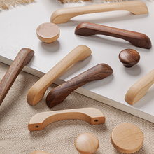 Load image into Gallery viewer, 2.5&quot;-7.56&quot; Solid Beech &amp; Walnut Wood Pulls &amp; Knobs | Drawer, Cabinet, Kitchen &amp; Dresser Hardware
