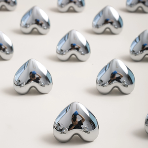 Original Design Heart Drawer Knobs | Small Gold, Silver & Chrome Cabinet Pulls, Wardrobe Door Knobs, Furniture Hardware