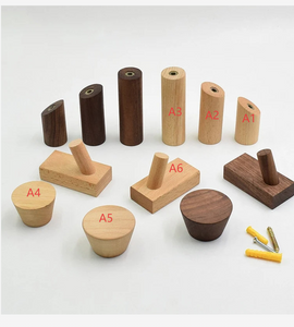 Modern Natural Beech  black walnut  Wood Wall Hook | Coat Hanger Organizer