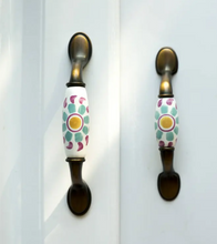Load image into Gallery viewer,  American Mediterranean Style Ceramic Pulls - Dresser &amp; Cabinet Door Handles for Home Decor
