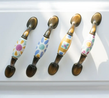 Load image into Gallery viewer,  American Mediterranean Style Ceramic Pulls - Dresser &amp; Cabinet Door Handles for Home Decor
