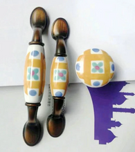 Load image into Gallery viewer,  American Mediterranean Style Ceramic Pulls - Dresser &amp; Cabinet Door Handles for Home Decor
