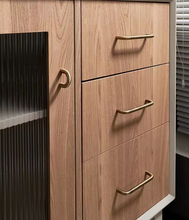 Load image into Gallery viewer, French Brass U-Shaped Pull Rings,  Retro Cabinet Drawer Wardrobe Handles

