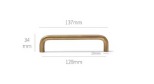 Load image into Gallery viewer, French Brass U-Shaped Pull Rings,  Retro Cabinet Drawer Wardrobe Handles
