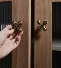 Load image into Gallery viewer, French Retro Brass Handles, New Chinese Mid-Century Creative Pull Knobs for Children’s Wardrobes and Kitchen Cabinets
