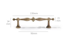 Load image into Gallery viewer, French Antique Brass Pendant Pulls | Retro Cabinet Drawer Handles
