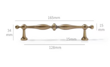 Load image into Gallery viewer, French Antique Brass Pendant Pulls | Retro Cabinet Drawer Handles
