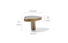 Load image into Gallery viewer, Heart Shaped Antique Brass Cabinet Pulls | French Retro Antique Brass Handles for Kids Room
