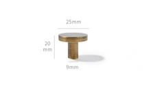 Load image into Gallery viewer, French Round Antique Brass Walnut Pulls | Retro  Cabinet Drawer Handles
