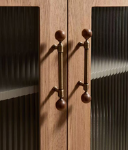 Load image into Gallery viewer, French Round Antique Brass Walnut Pulls | Retro New Chinese Cabinet Drawer Handles
