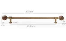 Load image into Gallery viewer, French Round Antique Brass Walnut Pulls | Retro New Chinese Cabinet Drawer Handles
