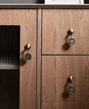 Load image into Gallery viewer, New Chinese Retro Brass Pendant Pulls | French Luxury Mid-Century Cabinet Handles
