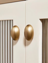 Load image into Gallery viewer, Pigeon Egg Brass Single Hole Pulls | French Luxury Shell Round Cabinet Handles
