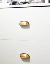 Load image into Gallery viewer, Pigeon Egg Brass Single Hole Pulls | French Luxury Shell Round Cabinet Handles
