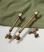 Load image into Gallery viewer, Mid-Century Brass Cabinet Pulls | French Retro Premium Drawer Wardrobe Handles
