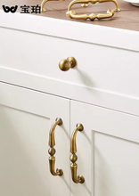 Load image into Gallery viewer, French Antique Brass Wardrobe Pulls | Modern Luxury Retro Cabinet Drawer Furniture Handles

