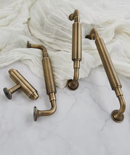 Load image into Gallery viewer, French Retro Brass Cabinet Pulls | Mid-Century Luxury American Surface Mount Drawer Wardrobe Handles
