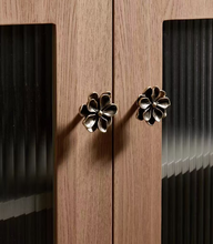 Load image into Gallery viewer, Camellia Antique Brass Small Pulls, French Mid-Century Creative Kids Room Cabinet Drawer Handles

