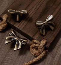 Load image into Gallery viewer, Bowknot Creative Brass Pulls, French Retro Mid-Century Luxury Kids Room Cabinet Drawer Handles
