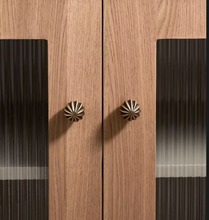 Load image into Gallery viewer, Lantern Creative Retro Brass Cabinet Pulls, French Small Round Ball Mid-Century Handles for Kitchen Wardrobe
