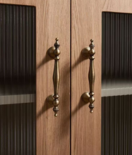 Load image into Gallery viewer, American Retro Brass Small Drawer Pulls French Luxury New Chinese Cabinet Wardrobe Door Handles
