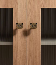 Load image into Gallery viewer, Panda Creative Brass Handles Cute Artistic Walnut Cabinet Pulls for Kids Room Wardrobe Cupboard
