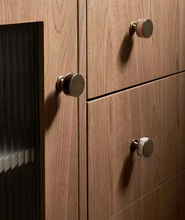 Load image into Gallery viewer, Walnut Brass Drawer Pulls French Bronze Mid‑Century Modern Crystal Handles for Kitchen Wardrobe Cabinet
