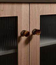 Load image into Gallery viewer, Crystal &amp; Marble Brass Small Drawer Pulls French Mid‑Century Retro Bronze Handles for Kitchen Wardrobe Cabinet
