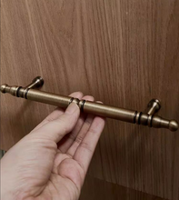 Load image into Gallery viewer, Antique Bronze Brass Pulls, Luxury Retro French Handles for Cabinet Drawer Wardrobe Shoe Cabinet Furniture
