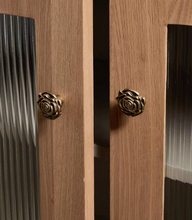 Load image into Gallery viewer, French Brass Pulls European Retro Round Single‑Hole Ring Handles for Cabinet Drawer Wardrobe Doors
