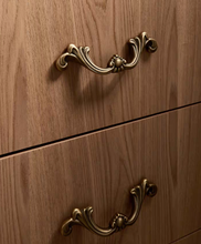 Load image into Gallery viewer, French Brass Pulls European Retro Round Single‑Hole Ring Handles for Cabinet Drawer Wardrobe Doors
